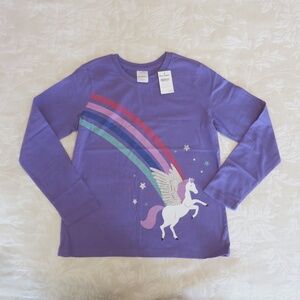 NWT Hanna Andersson Purple Holiday Graphic Tee 100% Cotton Size 10